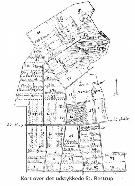 Udstykningskort fro St. Restrup Udstykningskort fro St. Restrup
