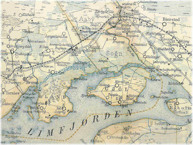 Øland og Gøl omkring år 1900. Øland og Gøl omkring år 1900.